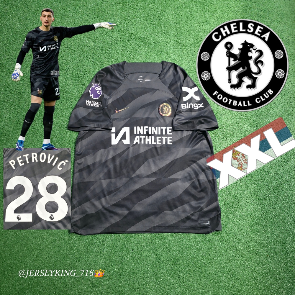 Nike Chelsea FC Djordje Petrovic#28 2023/2024 Goalkeeper Jersey Rare XXL EPL Pat